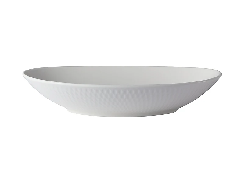 Platter 25x17cm CPE Oblong White Basic Diamond - Maxwell & Williams DV0254