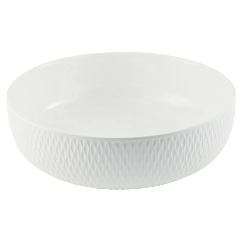 Bowl 20x6.5cm Serving White Basic Diamond - Maxwell & Williams DV0251