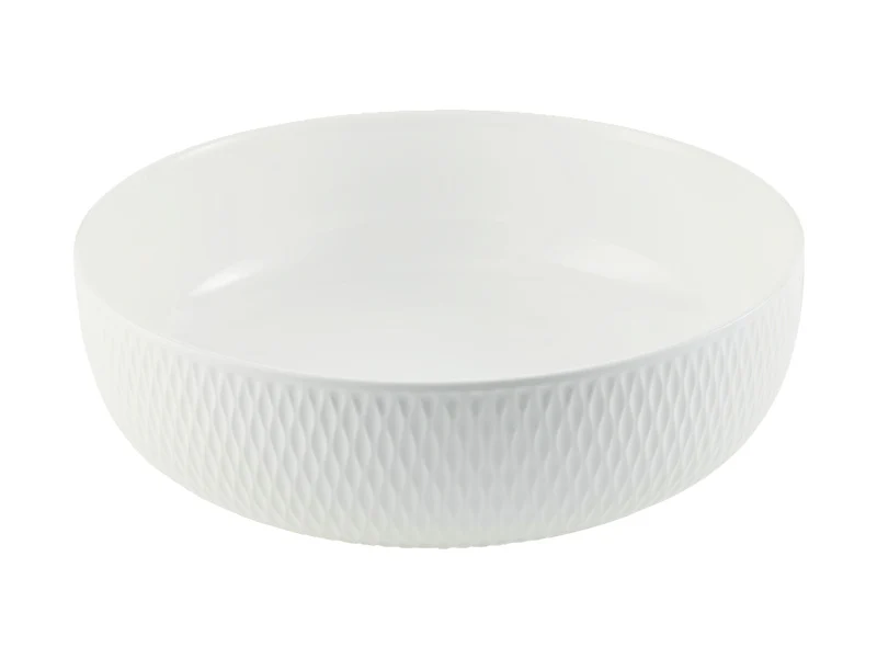 Bowl 25x8cm Serving White Basic Diamond - Maxwell & Williams DV0252