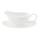 Gravy Boat 480ml & Saucer White Basic Diamond - Maxwell & Williams DV0256