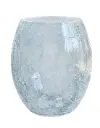 Glass Vase 18x16Cm Belly Crackle VAS195520BH