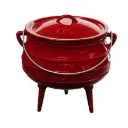 Pot 3 Leg Cast Iron Red Size: 3