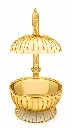 Chafing Dish 8lt Round Gold Body with Gold Frame Modern 