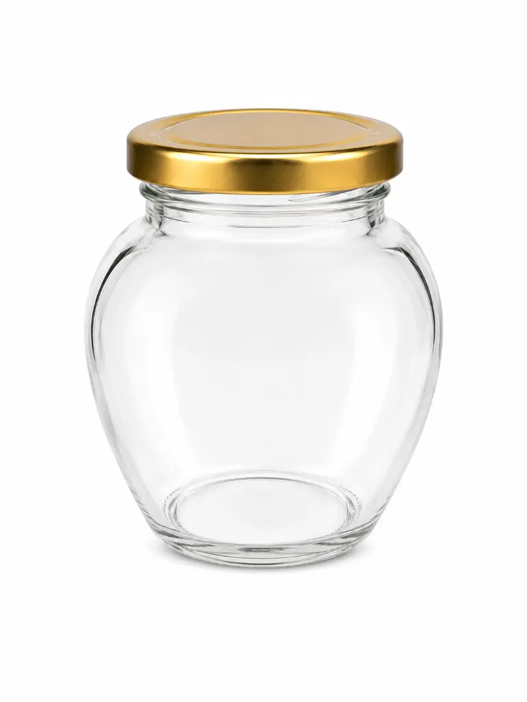 Glass Jar 530ml Belly with Lid - JAR141 