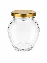 Glass Jar 530ml Belly with Lid - JAR141 