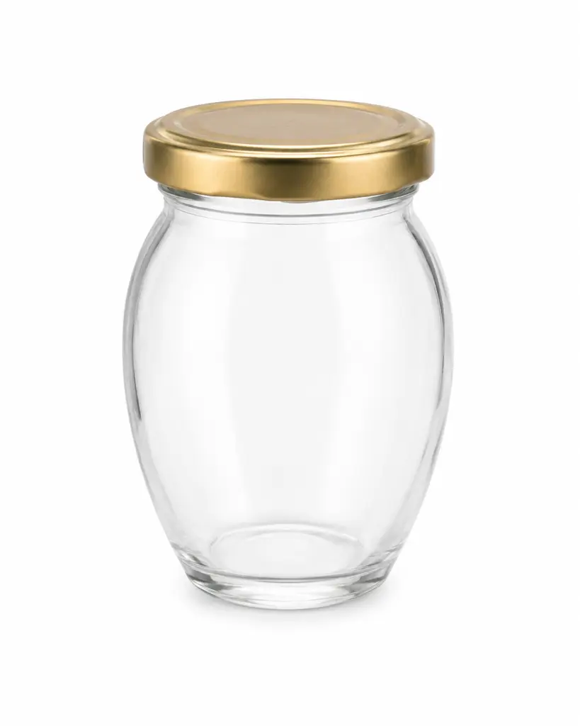 Glass Jar 100ml Belly with Lid - JAR129