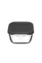 Glass Dish with Lid 275ml (9x9x5.5cm) Grey Lid Snowbox - 53223