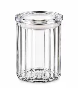 Canister 750ml (13x10cm) Glass with Acrylic Lid Ribbed - 27953