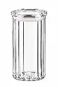 Canister 1350ml (22x10cm) Glass with Acrylic Lid Ribbed - 27951