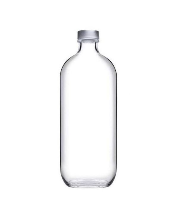 Water Bottle 500ml Glass With Stainless Steel Lid - Iconic 80355
