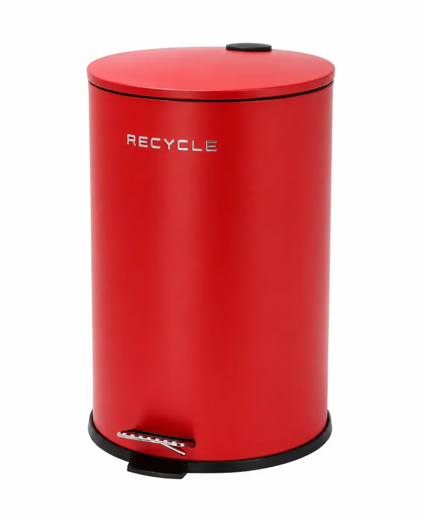 Dustbin 20L Round Metal Pedal Bin - Enzo Collection