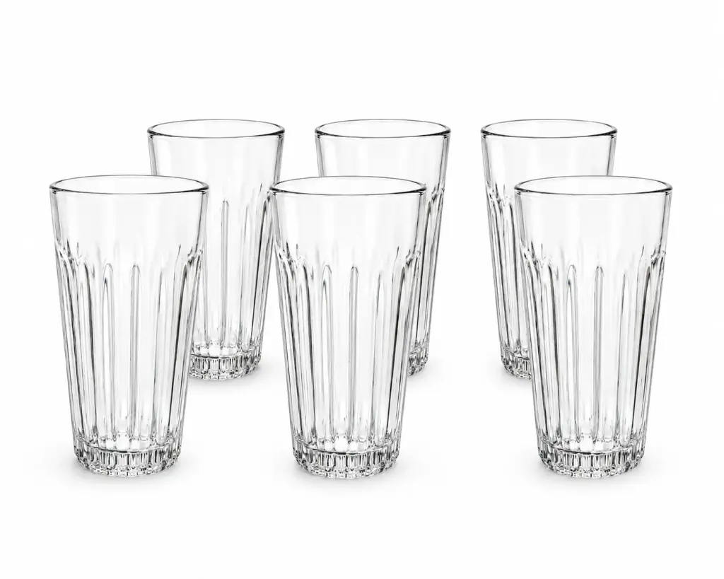 Tumbler 6pc Set 330ml Highball Linear Grooved - HYT70150JW