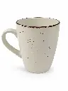 Coffee Mug 380ml Speckled Stone Colour with Brown Rim - CU319