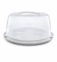 Cake Carrier 30cm Round Plastic Base with Cover Assorted Colours - SC-304