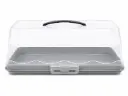 Cake Carrier Rectangular Plastic Base with Cover Assorted Colours - SC-405