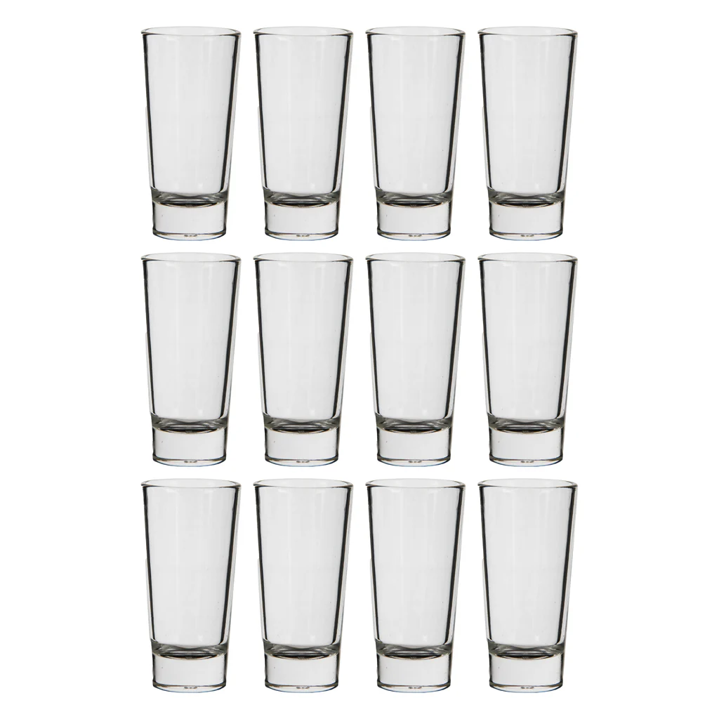 Shooter Glass 12pc Set 50ml Double Shooter / Tequila -10274