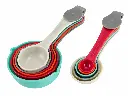 Measuring Cups & Spoons 10pc Set Plastic - Assorted Colours