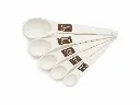 Measuring Spoon 6pc Scoop Shape Plastic - White