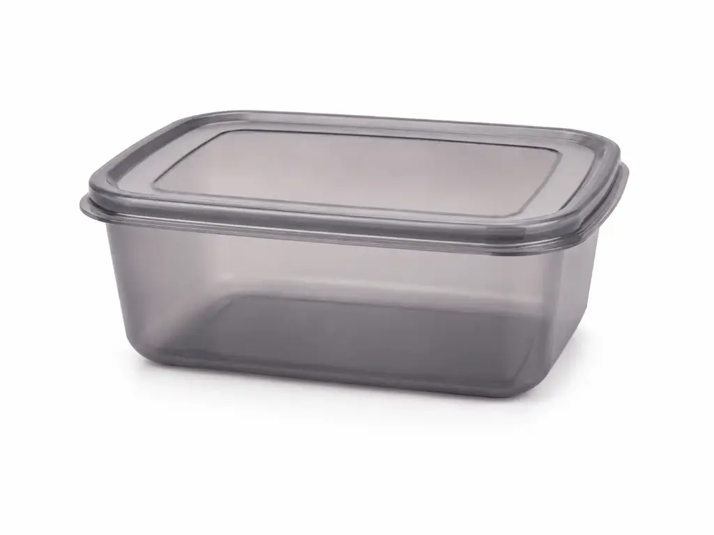 Storage Box 950ml (17.5x13.5x7cm) Grey Translucent Plastic Feely - BNM-1137