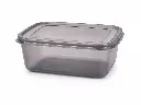 Storage Box 950ml (17.5x13.5x7cm) Grey Translucent Plastic Feely - BNM-1137