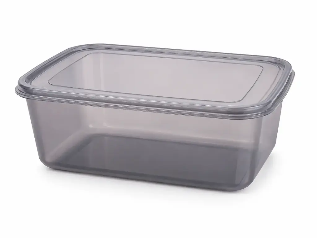 Storage Box 1800ml (20.5x16x9cm) Grey Translucent Plastic Feely - BNM-1151