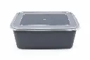 Storage Box 3500ml (24x18x11cm) Grey Plastic & White Translucent Lid Feely - BNM-0550