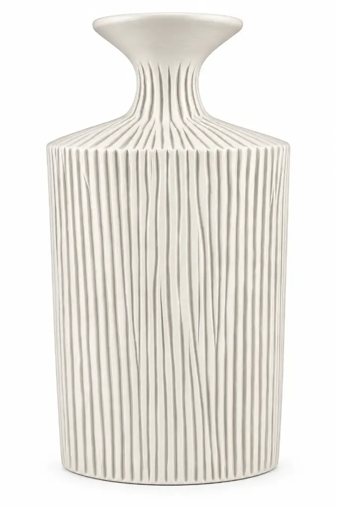 Vase AC 35cm (35x22x10cm) Kora Ribbed Vase - Base