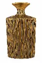 Vase AC 35cm (35x22x10cm) Kora Ribbed Vase - Metallic