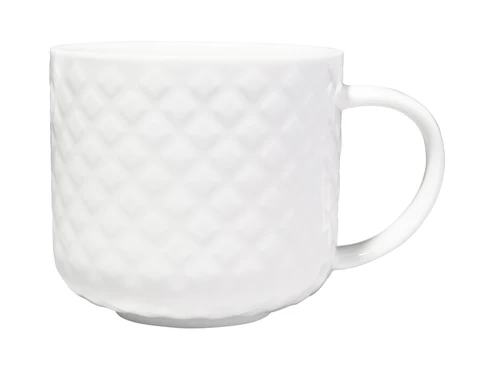 Coffee Mug 440ml Quilted Diamond White Basics - Maxwell & Williams RR0164