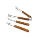 Braai Tool 3pc Set with Wooden Handles - 4166