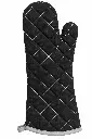 Oven Mitt 40x15cm Quilted Black Premium - Kitchen Essentials 