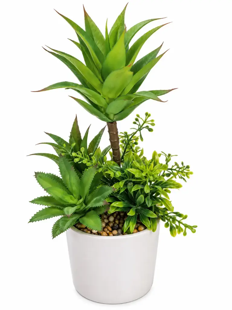 Artificial Succulent 28cm Agave Succulent with Ceramic Pot - YSD-4780