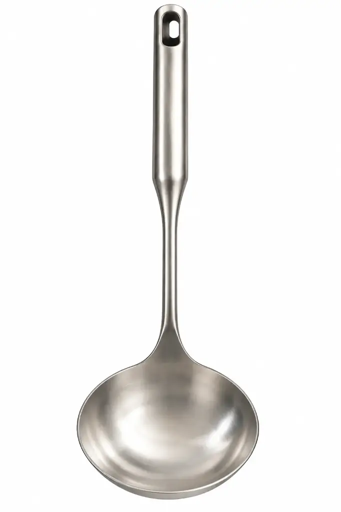 Soup Ladle 36cm Round Handle Matt Stainless Steel - FCX-13