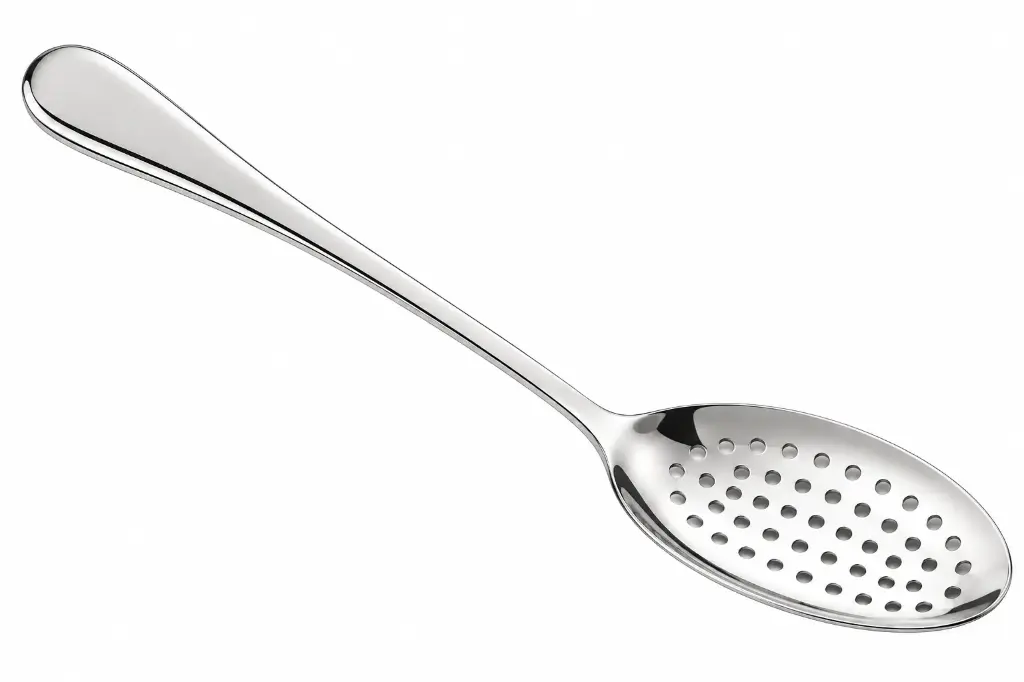 Serving Spoon Perforated 26cm Teardrop Polished Stainless Steel - SYDS-152