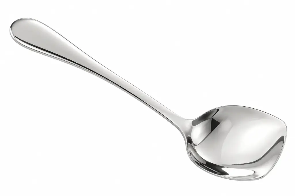Serving Spoon 25cm Teardrop Square Tip Polished Stainless Steel - SYDS-150