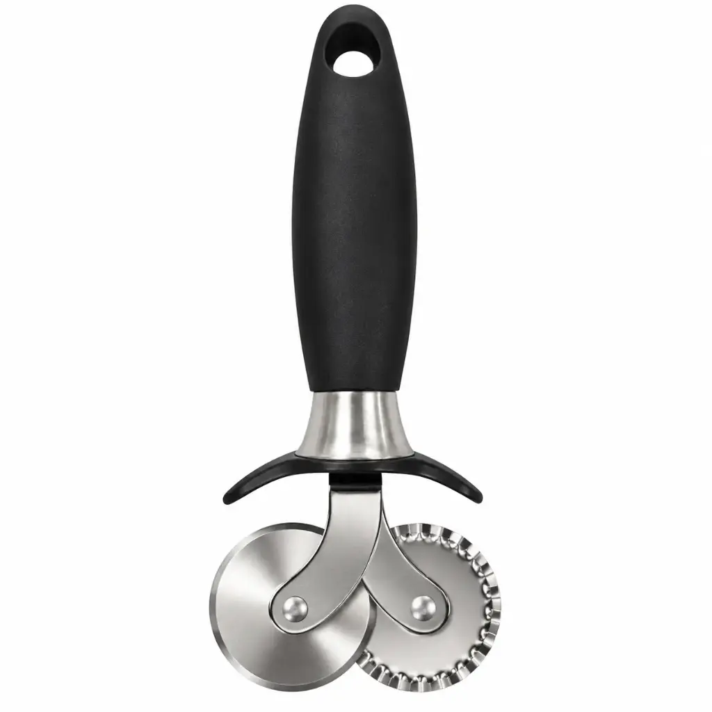 Dough Cutter 2 Way 35mm Crimped & Plain Pastry Cutting Wheels - Baking Essential 