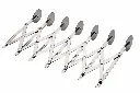 Dough Cutter 7 Wheel Plain - Baking Essentials - 1007