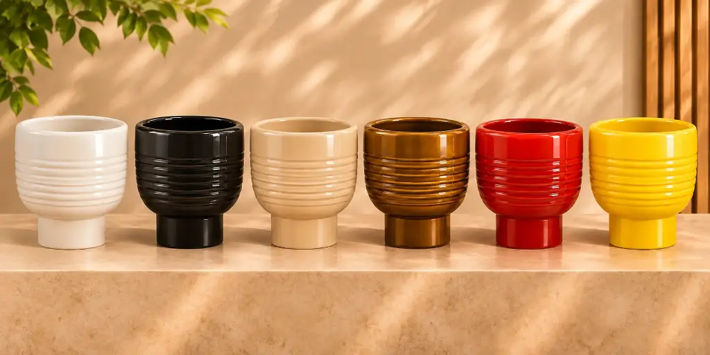 Planter AC 15cm (15x10cm) Footed Grooved Planter - Base 