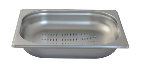 Insert Half 65mm (325x265x65mm) Perforated Stainless Steel - Heavy Duty