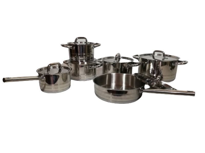 Pot Set 12pc Stainless Steel Delica - DK12119SL