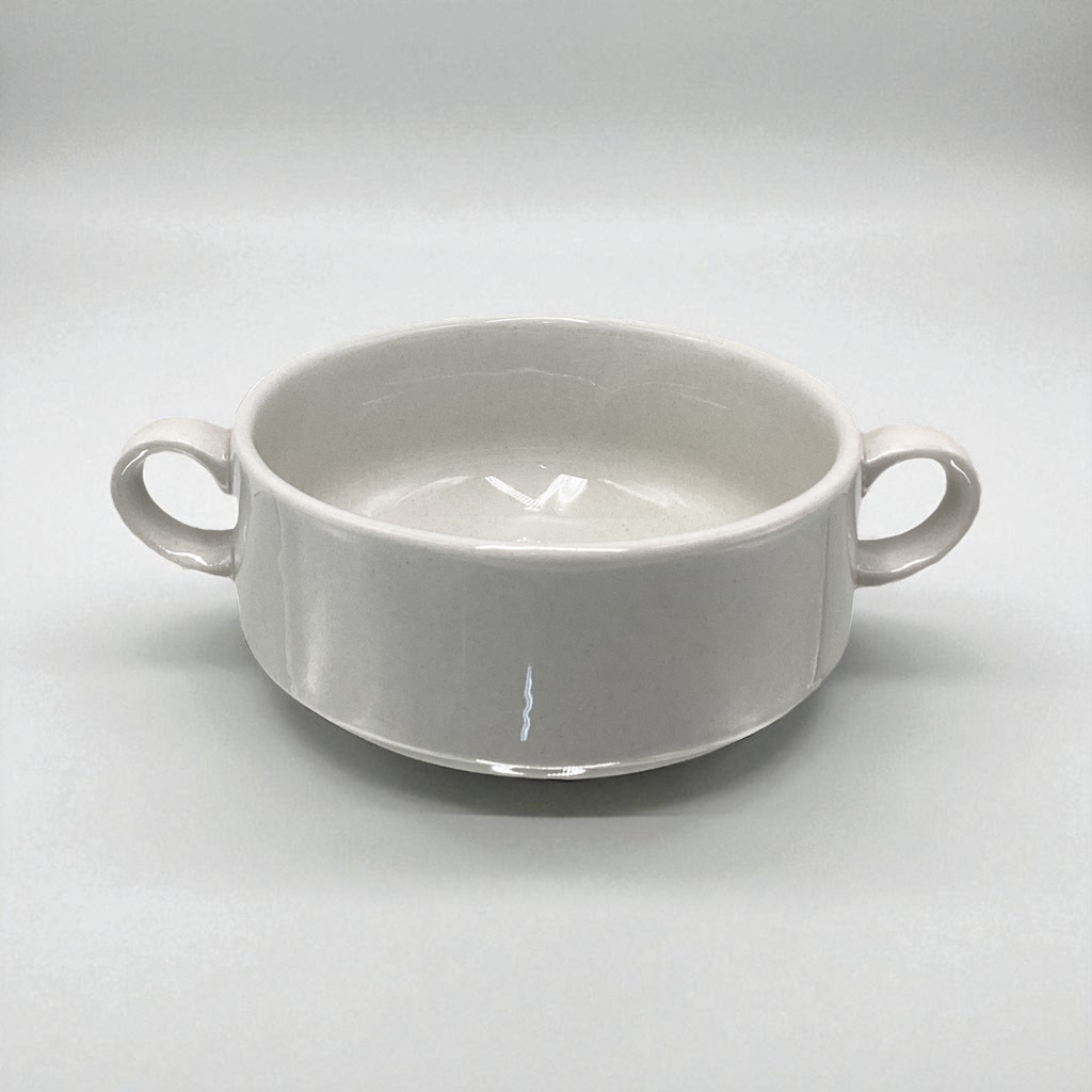 Bowl 11x5.5cm 280ml Stack With Handles Blanco - Continental 