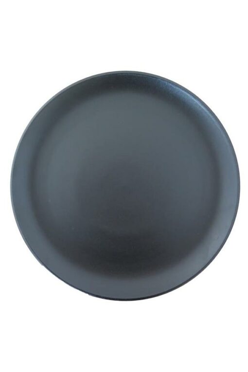 Plate 29cm Coupe Ele Matt Black - Continental China