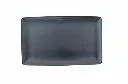 Platter 27x21.5cm Wave Rectangular Ele Matt Black -Continental China