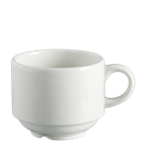Cup 200ml Stacking Porcelain Blanco - Continental 