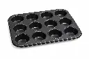 Muffin Pan 12 Cup 35x26x3cm Carbon Steel Plain Non-Stick - Baking Basics