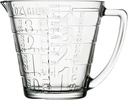 Measuring Jug 1lt Glass Embossed - 55172