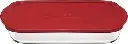Casserole Dish 1950ml Rectangular With Red Lid (34x19x6cm) - Borcam 59006