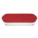 Casserole Dish 3850ml Rectangular With Red Lid (40x25cm) - Borcam 59124