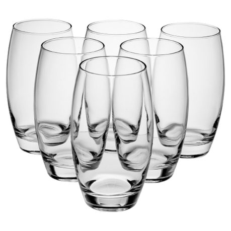 Tumbler Hiball 6pc Set 500ml Glass - Barrel 41020