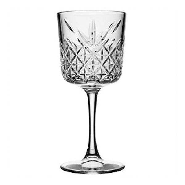 Wine Glass 4pc Set 330ml Cut Glass - Timeless 440276